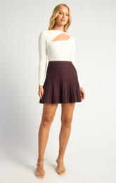 THE AVA PLEATED MINI SKIRT